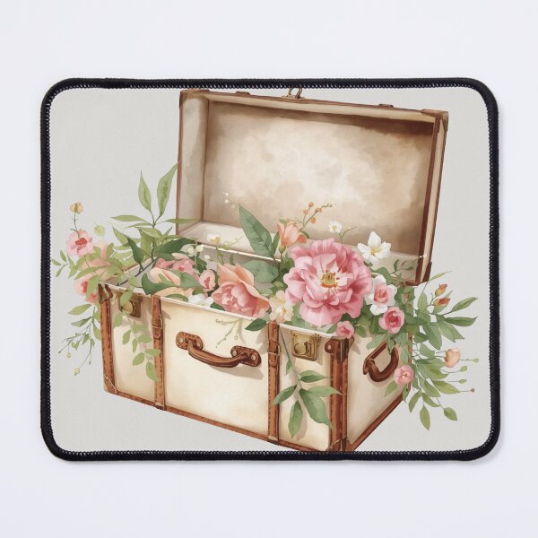 Artikelvorschau, Vintage-Koffer mit Blumenmuster entworfen und verkauft von carthagia.