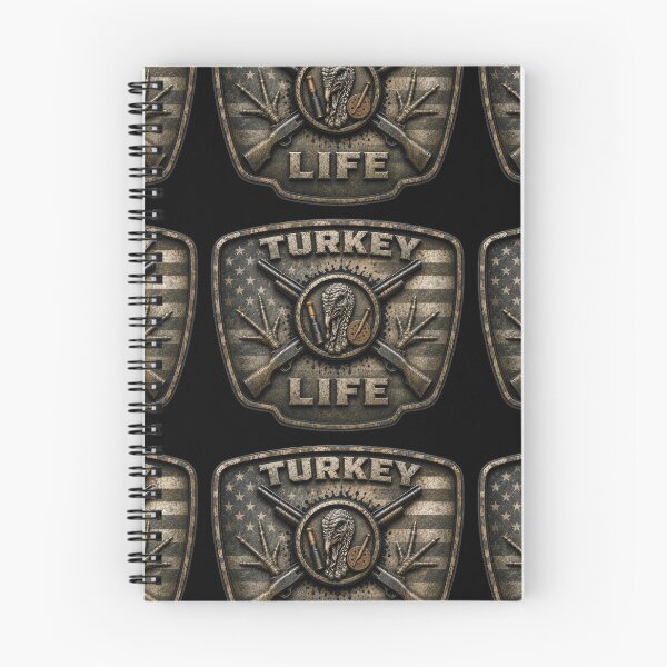 Item preview, Turkey Life American Flag Wild Turkey Hunting Shotgun Badge Wall Art for Turkey Hunters designed and sold by artistwill.