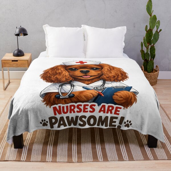 Aperçu de l'œuvre Nurses are Pawsome! Ruby Cavalier créée et vendue par SpottyRainbow.