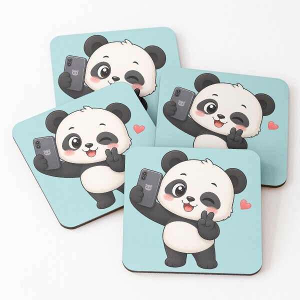 Item preview, Cute Winking Panda Bear Taking Selfie Cartoon designed and sold by Seculinator.