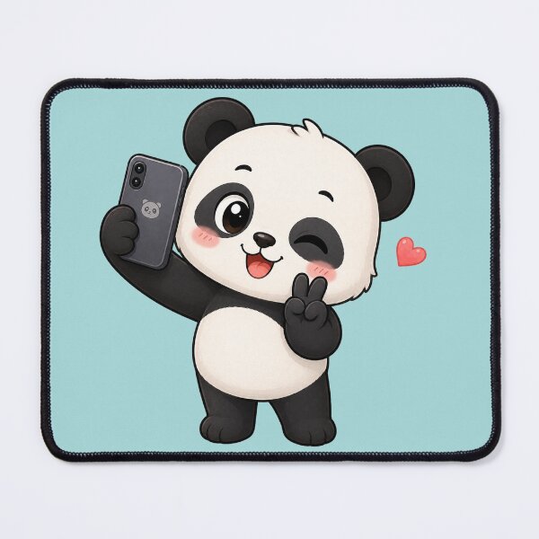 Item preview, Cute Winking Panda Bear Taking Selfie Cartoon designed and sold by Seculinator.