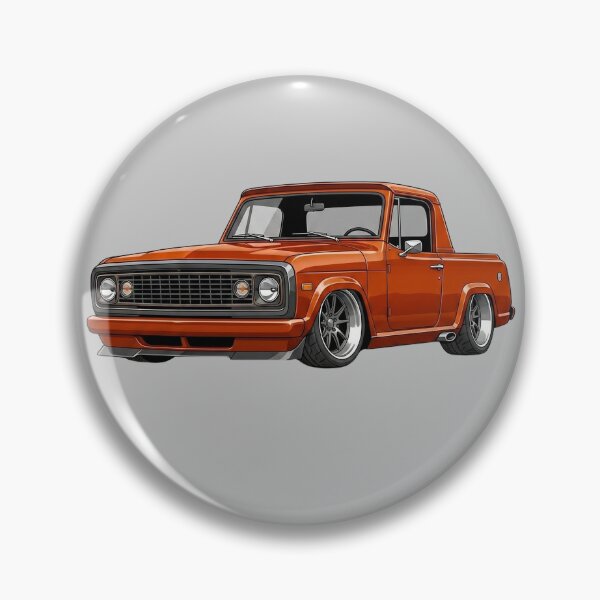 Item preview, Custom 1972 Jeep Commando Lowered Orange Vintage Truck Illustration designed and sold by Motorline44.