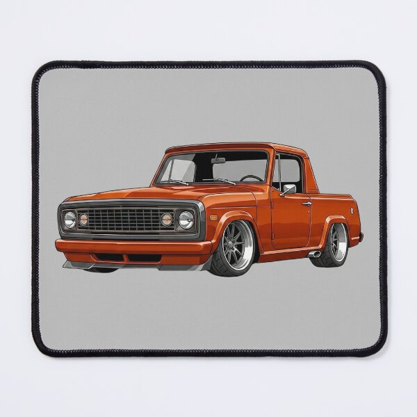 Artikelvorschau, Custom 1972 Jeep Commando Lowered Orange Vintage Truck Illustration entworfen und verkauft von Motorline44.