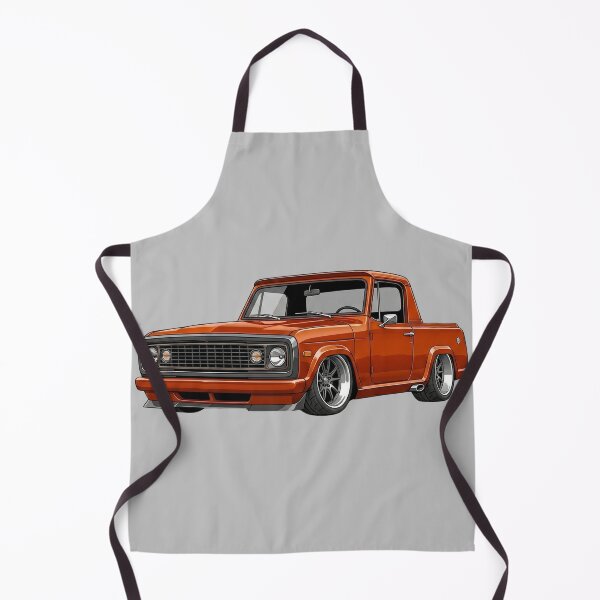 Item preview, Custom 1972 Jeep Commando Lowered Orange Vintage Truck Illustration designed and sold by Motorline44.