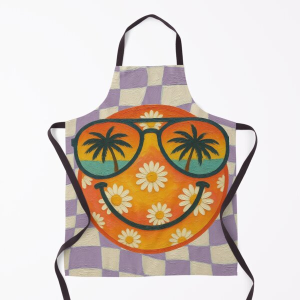 Item preview, Painted Retro Smiley – Daisy Beach Vibes Artwork designed and sold by UUniqueIImprint.