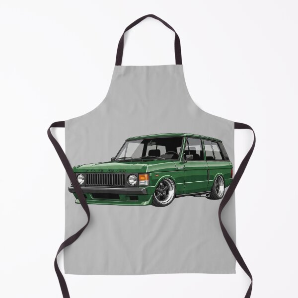 Item preview, Custom 1973 Range Rover Classic Lowered Green Vintage SUV Illustration designed and sold by Motorline44.