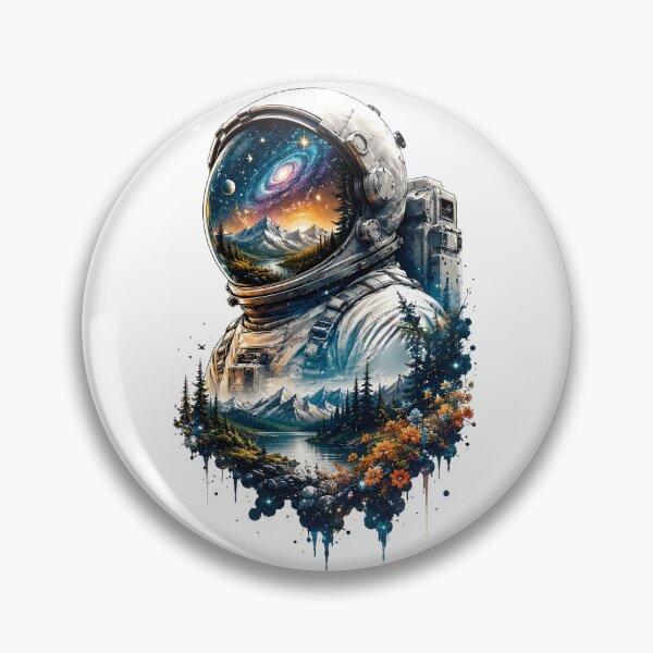 Item preview, Astronaut Galaxy Cosmic Landscape Art designed and sold by Amr Siam.