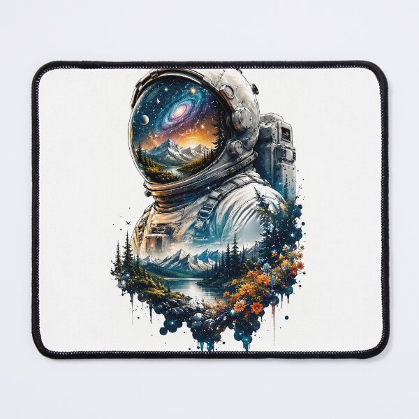 Item preview, Astronaut Galaxy Cosmic Landscape Art designed and sold by Amr Siam.