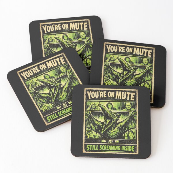 Item preview, You're On Mute Screaming Pterodactyl Office designed and sold by Print Loft.