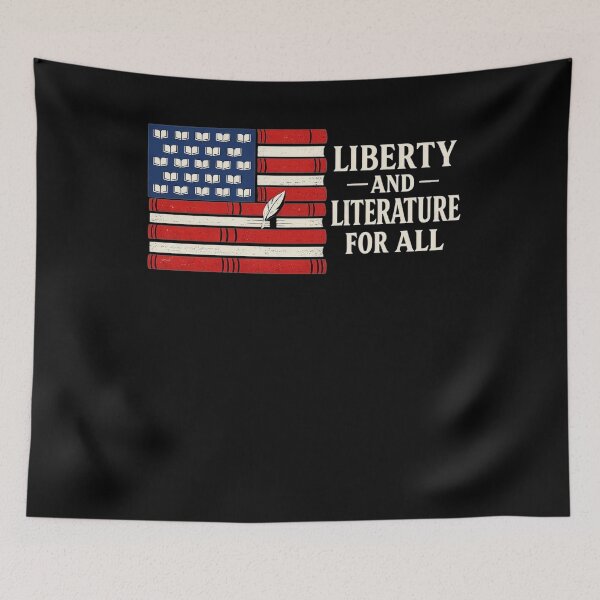 Item preview, Liberty And Literature For All Reading USA Book Lover Present designed and sold by clothesy7.
