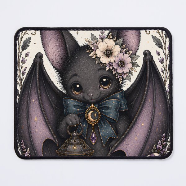 Item preview, Whimsical Gothic Bat Art  designed and sold by Wild Rose Oddities.