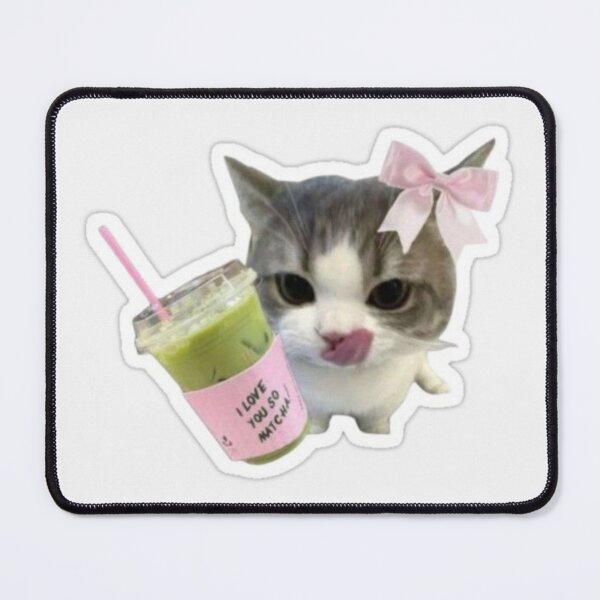 Item preview, Cute Matcha Cat Sticker designed and sold by Maplyx.