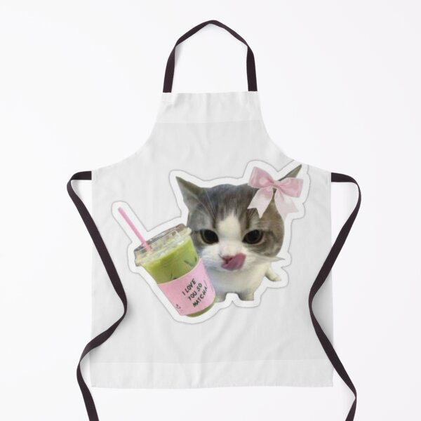 Item preview, Cute Matcha Cat Sticker designed and sold by Maplyx.