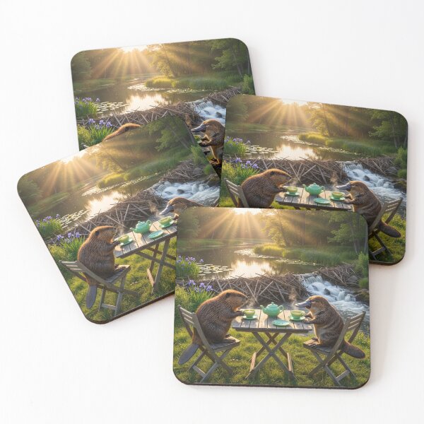 Item preview, Beaver and Platypus Have Idyllic Afternoon Tea designed and sold by Tridentulus.