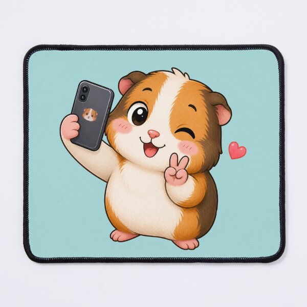 Item preview, Cute Winking Guinea Pig Taking Selfie Cartoon designed and sold by Seculinator.