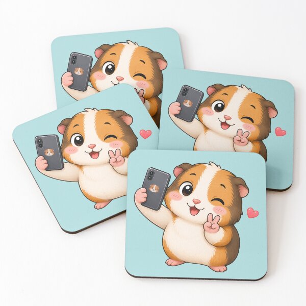 Item preview, Cute Winking Guinea Pig Taking Selfie Cartoon designed and sold by Seculinator.