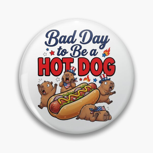 Item preview, Cute Patriotic Capybara With Hot Dog designed and sold by EfiKrios.