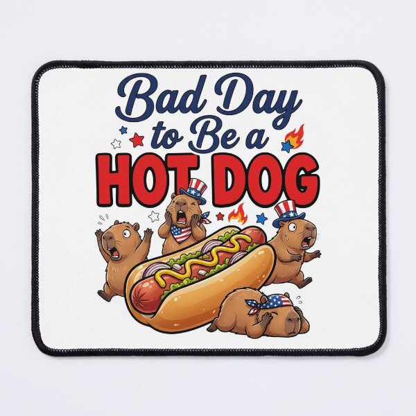 Item preview, Cute Patriotic Capybara With Hot Dog designed and sold by EfiKrios.