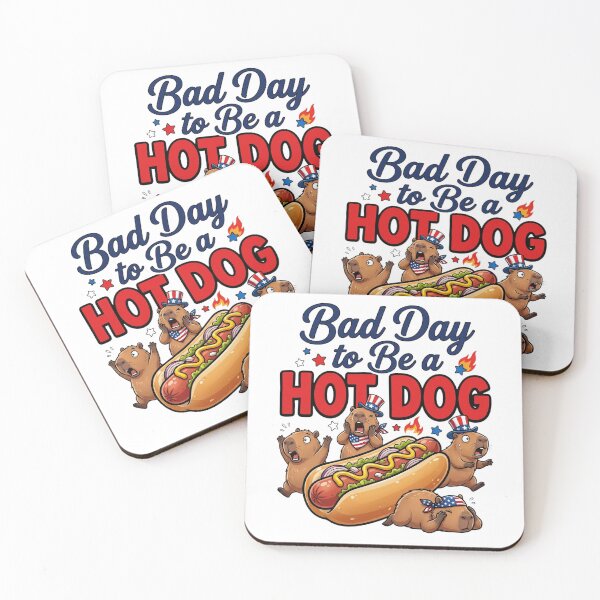 Item preview, Cute Patriotic Capybara With Hot Dog designed and sold by EfiKrios.