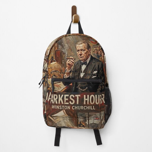 Item preview, Darkest Hour Retro Winston Churchill WWII Drama Tribute Art Movie Poster designed and sold by Art's Diner.