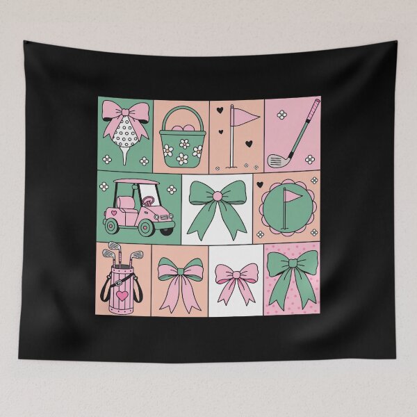 Item preview, Cute Coquette Golf Bows Preppy Pastel Collage designed and sold by DariaOltes.