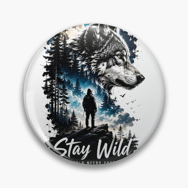 Item preview, Wolf Moon Stay Wild Illustration designed and sold by Amr Siam.