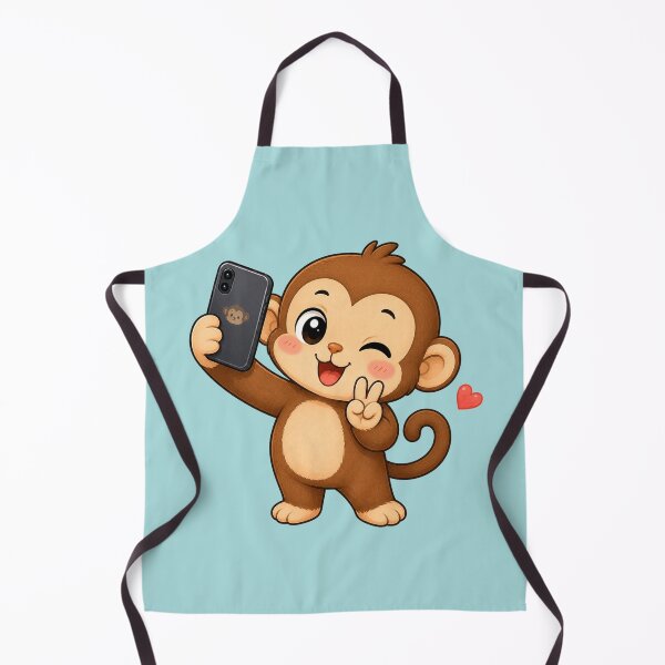 Item preview,  Cute Winking Monkey Taking Selfie Cartoon Illustration designed and sold by Seculinator.