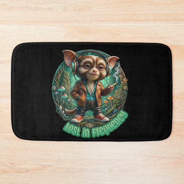 Aperçu de l'œuvre Perdu dans la fréquence – Design des écouteurs Psychedelic Monkey créée et vendue par Out of Toxic Studio.