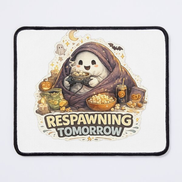 Item preview, Respawning Tomorrow Cute Ghost Gamer Halloween Meme T-Shirt designed and sold by NarpLTD.