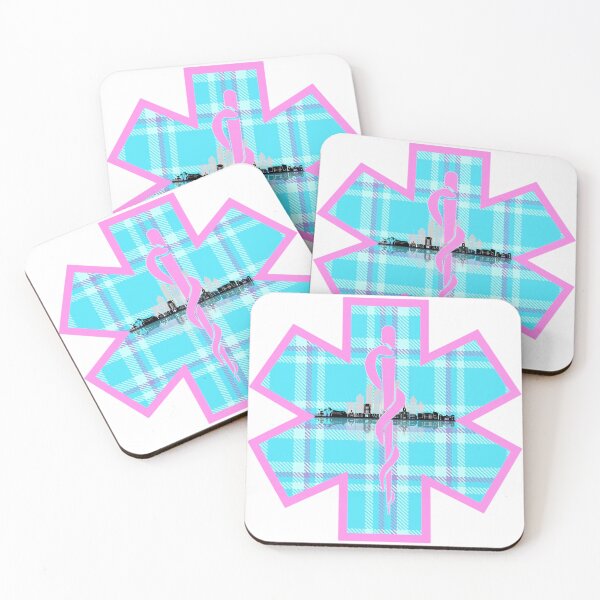 Item preview, City of Miami EMS Star of Life on Miami Skyline  designed and sold by BerlinerKatzen.