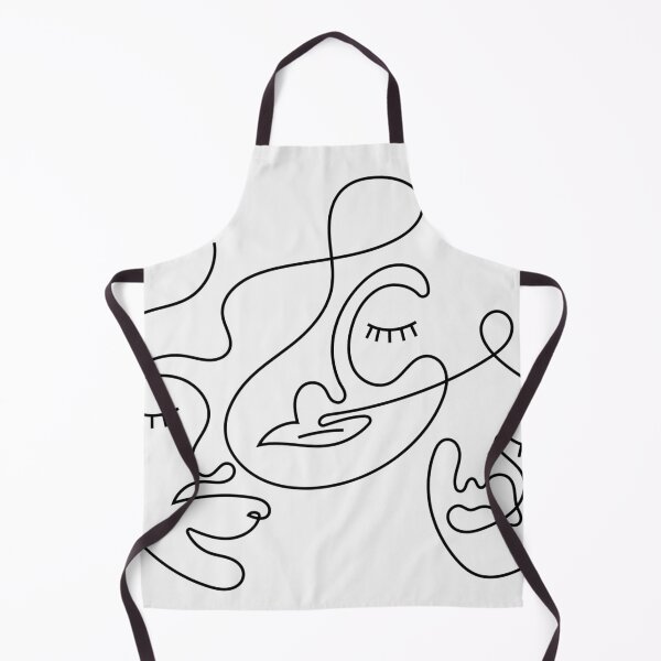 Item preview, Three Faces Continuous Line Art – Minimalist Abstract Face Drawing designed and sold by BuckaBaby.