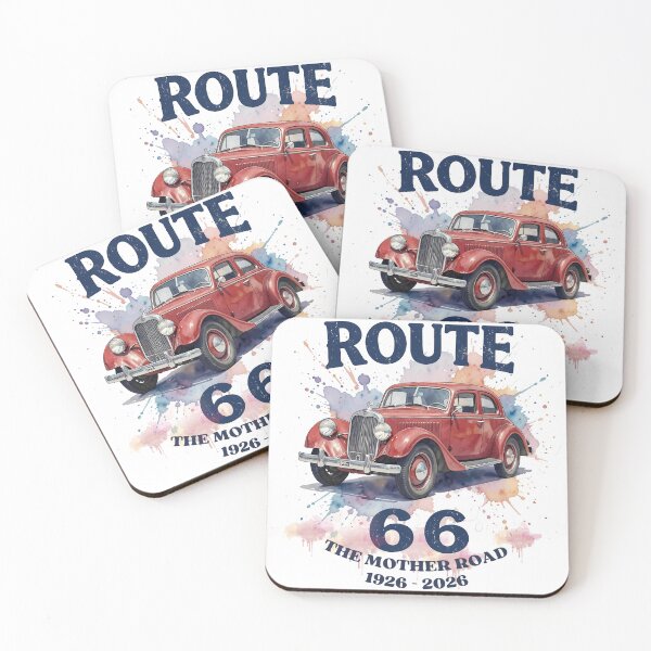 Item preview, Route 66 Centennial 1926-2026 | 100 Years of The Mother Road Classic Car Americana Design designed and sold by DigiArt8Design.
