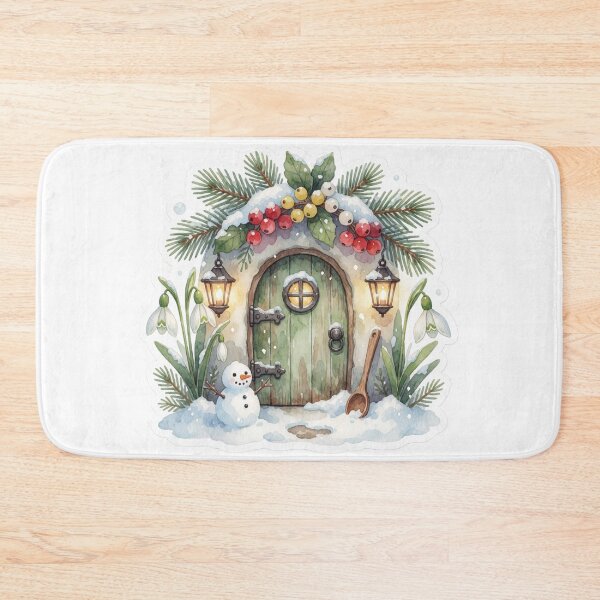 Item preview, Winter Fairy Door Sticker | Christmas Fairy Garden designed and sold by AillustriaAK.