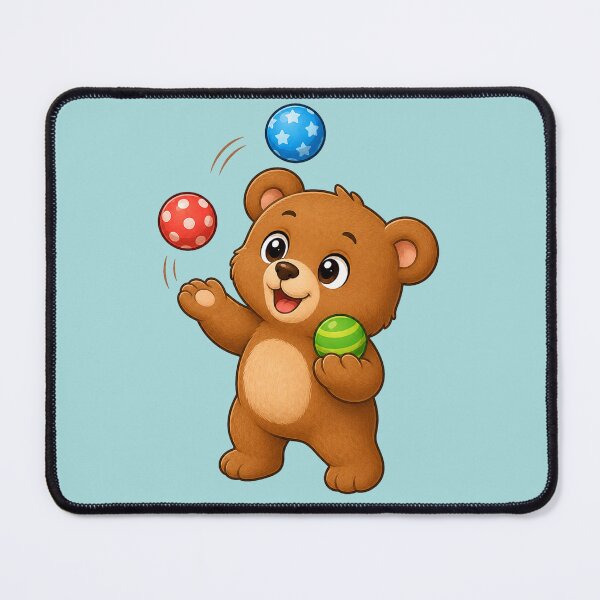 Item preview, Cute Juggling Teddy Bear Juggling Colorful Balls designed and sold by Seculinator.