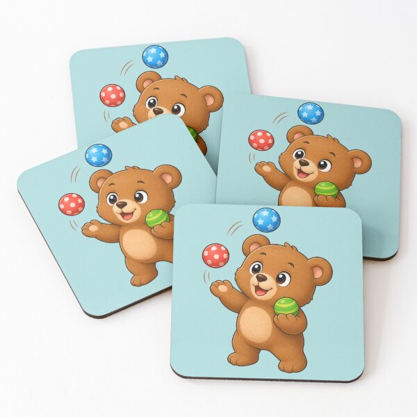 Item preview, Cute Juggling Teddy Bear Juggling Colorful Balls designed and sold by Seculinator.