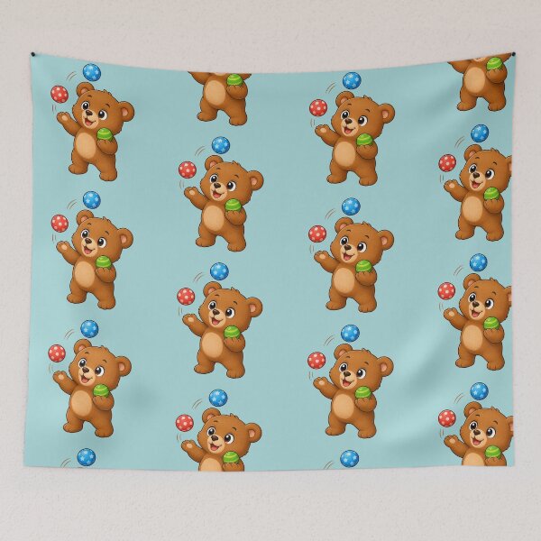 Item preview, Cute Juggling Teddy Bear Juggling Colorful Balls designed and sold by Seculinator.