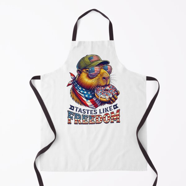 Item preview, Patriotic Capybara Eating Donut designed and sold by EfiKrios.