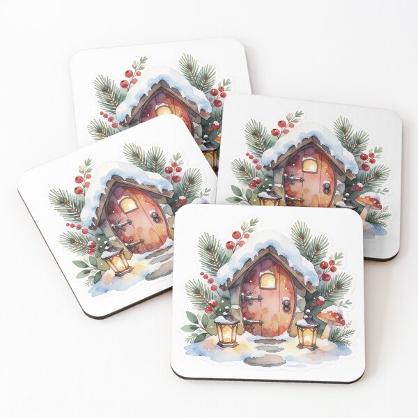 Item preview, Winter Fairy Door Sticker | Christmas Fairy Garden designed and sold by AillustriaAK.