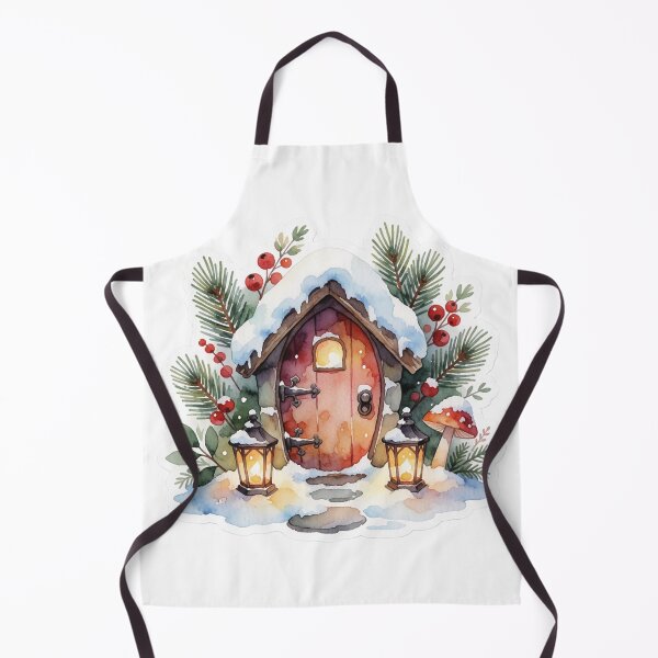 Aperçu de l'œuvre Winter Fairy Door Sticker | Christmas Fairy Garden créée et vendue par AillustriaAK.