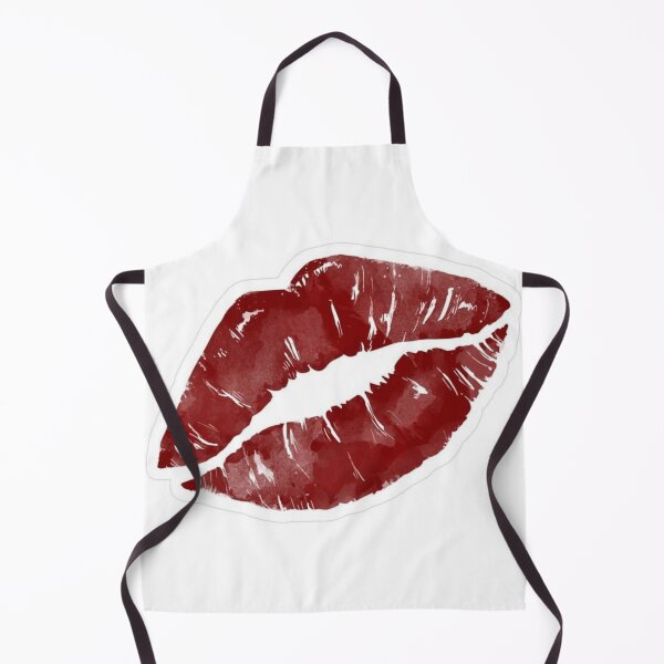 Item preview, Red Lip Print Aesthetic Sticker designed and sold by Maplyx.