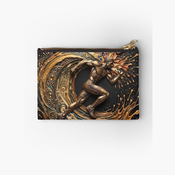 Item preview, Golden Sprinter - Mythical Runner & Luxury Palette Knife Sports Art designed and sold by SupernovaNote.