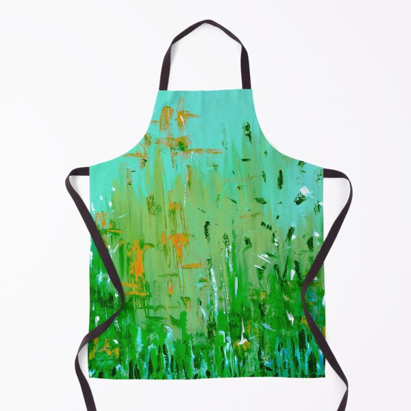 Item preview, Abstract Painting Green Reeds Forest – Oil/Acrylic Texture Modern Nature designed and sold by Ingorgia Studio.