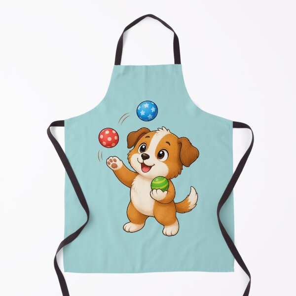 Item preview, Cute Juggling Dog Juggling Colorful Balls Cartoon designed and sold by Seculinator.