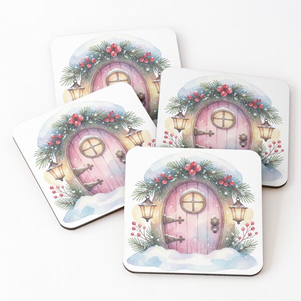 Item preview, Winter Fairy Door Sticker | Christmas Fairy Garden designed and sold by AillustriaAK.