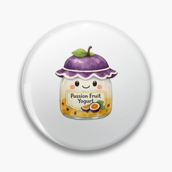 Item preview, Cute Watercolor Passion Fruit Yogurt Jar  designed and sold by silviaol.