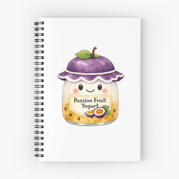 Item preview, Cute Watercolor Passion Fruit Yogurt Jar  designed and sold by silviaol.