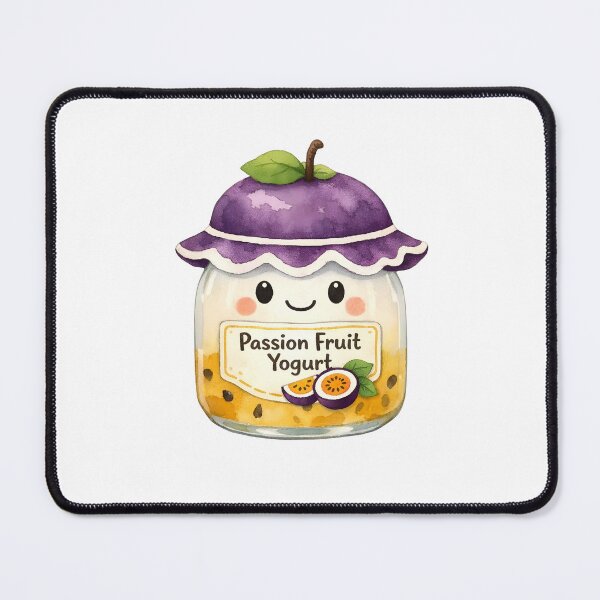 Item preview, Cute Watercolor Passion Fruit Yogurt Jar designed and sold by silviaol.