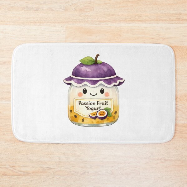 Item preview, Cute Watercolor Passion Fruit Yogurt Jar  designed and sold by silviaol.