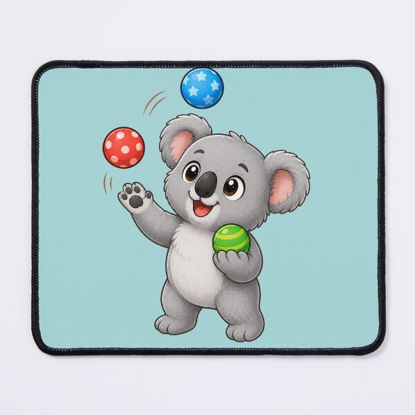 Item preview,  Cute Juggling Koala Juggling Colorful Balls Cartoon designed and sold by Seculinator.