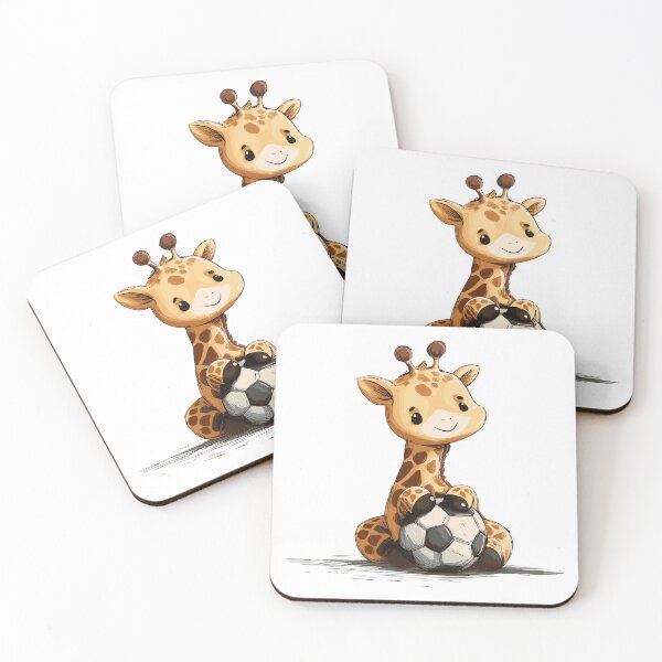 Item preview, Cute Baby Giraffe Playing Soccer designed and sold by ClubVacay.